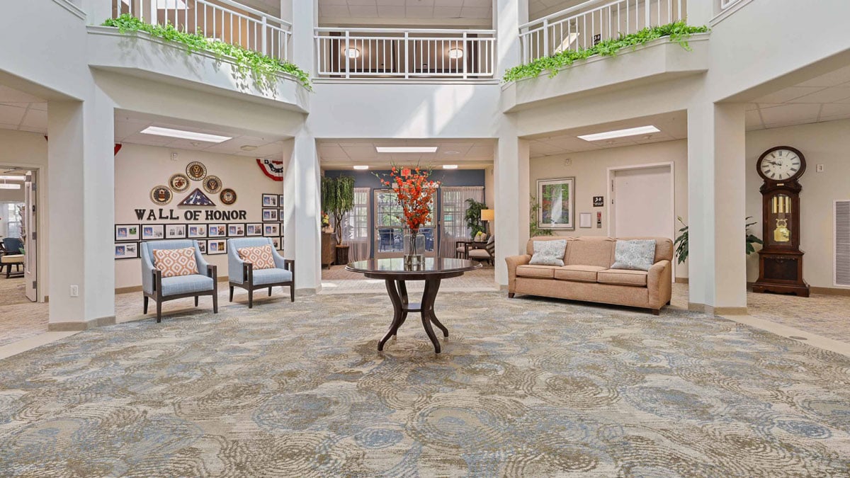 The atrium at Summerville Estates